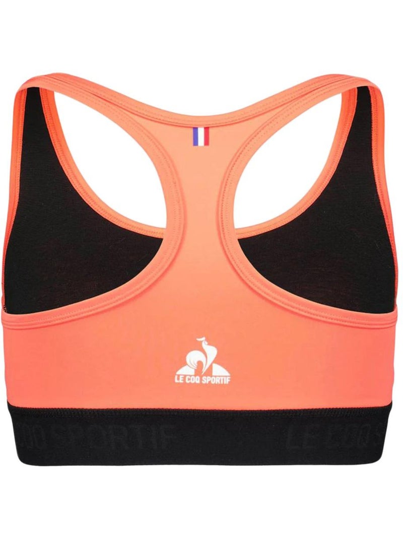 Soutien de Desporto Laranja/Preto Le Coq Sportif para Mulher Laranja - Kiabi