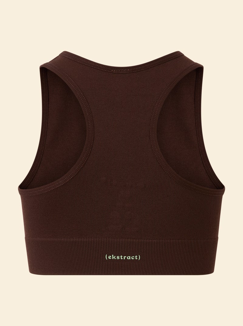 Soutien de desporto sem costuras - (ekstract) Castanho - Kiabi