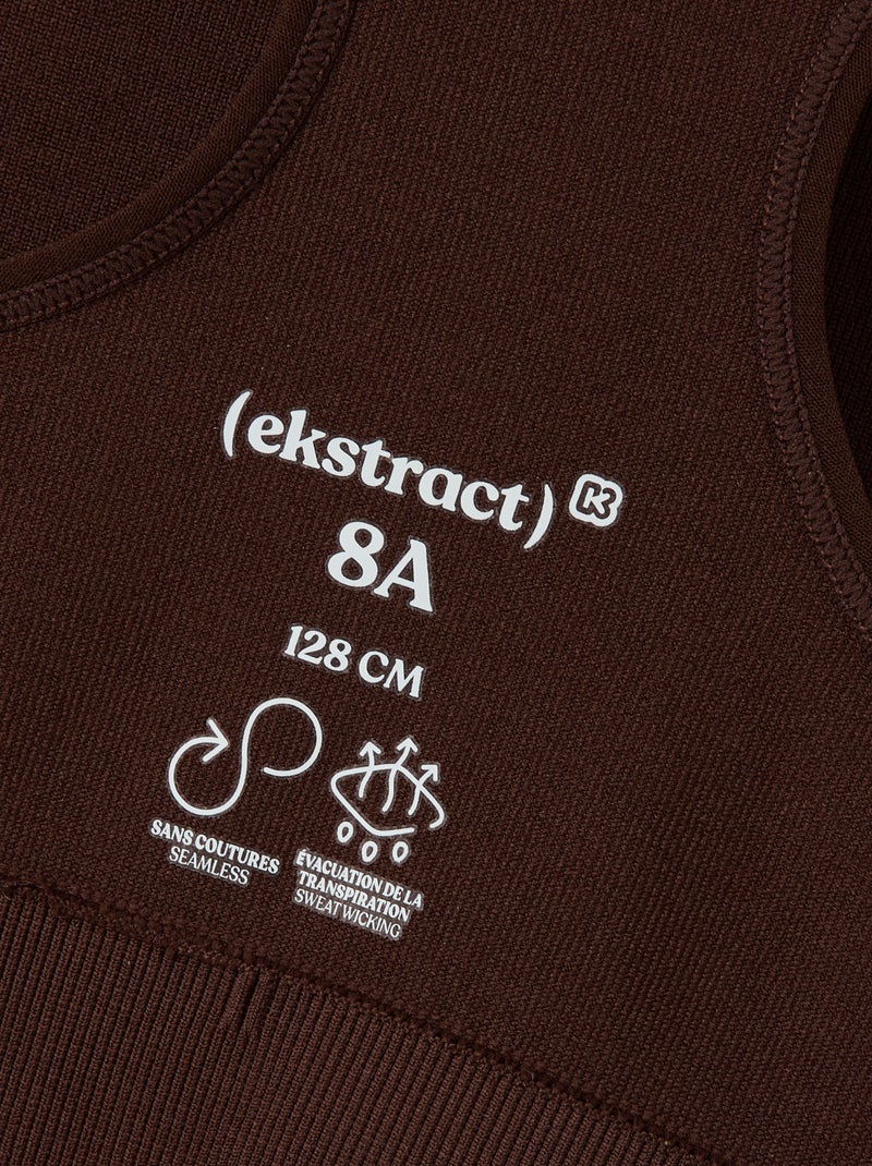 Soutien de desporto sem costuras - (ekstract) Castanho - Kiabi