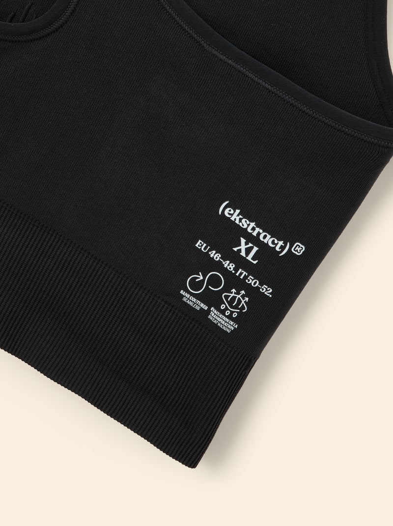 Soutien de desporto sem costuras - (ekstract) Preto - Kiabi