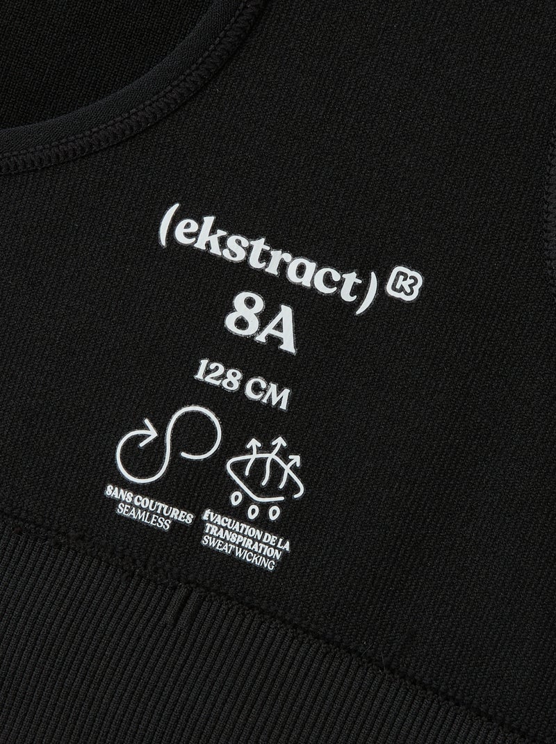 Soutien de desporto sem costuras - (ekstract) Preto - Kiabi