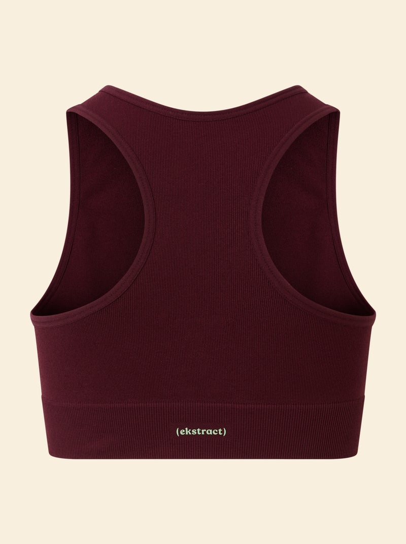 Soutien de desporto sem costuras - (ekstract) Vermelho - Kiabi