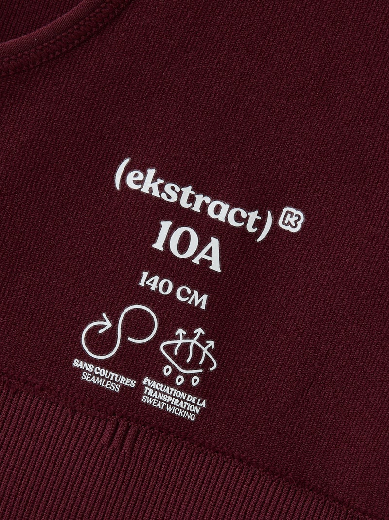 Soutien de desporto sem costuras - (ekstract) Vermelho - Kiabi