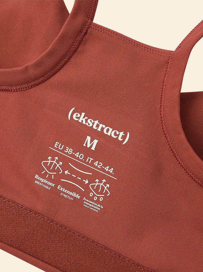 Soutien de desporto suporte leve - (ekstract) Castanho - Kiabi