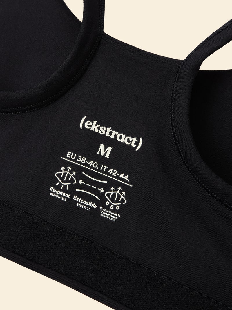 Soutien de desporto suporte leve - (ekstract) Preto - Kiabi