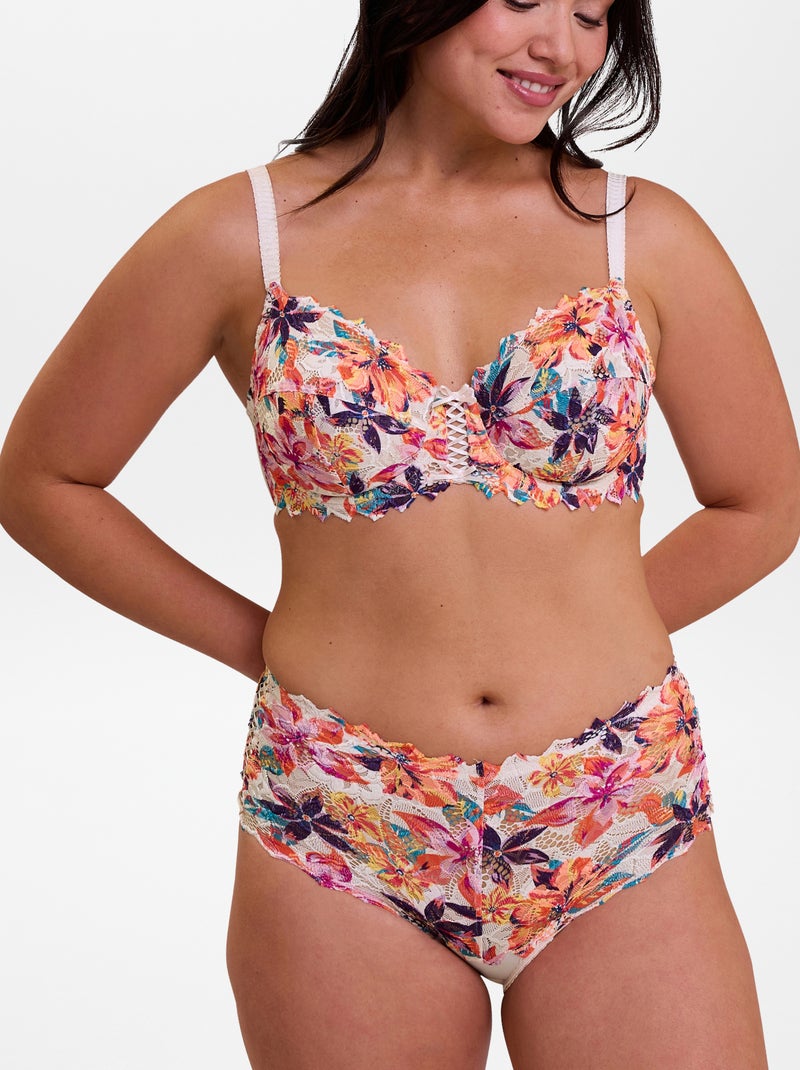 Soutien de encaixe de renda com armação Arum 'Sans Complexe' BRANCO - Kiabi