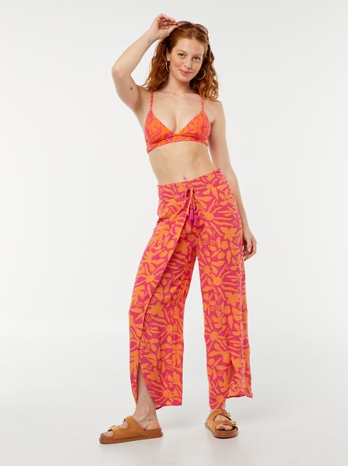 Soutien de fato de banho triângulo com estampado folhas - Kiabi