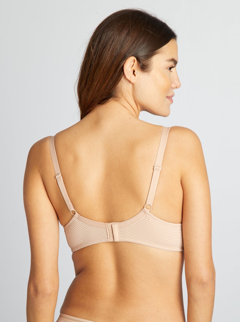 Soutien de microfibra de finas riscas ajuradas D&E ROSA - Kiabi