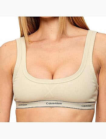 Soutien de Busto Calvin Klein Jeans Cinzento Sem Acolchoado