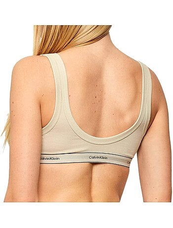 Soutien de mulher bege calvin klein jeans sem forro