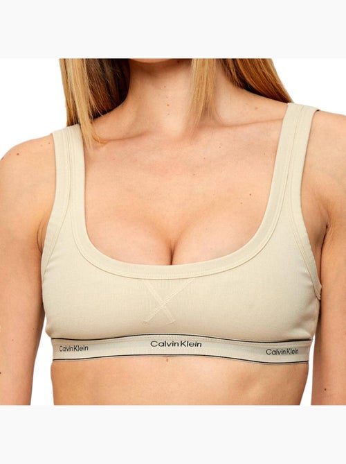 Soutien de mulher bege calvin klein jeans sem forro - Kiabi