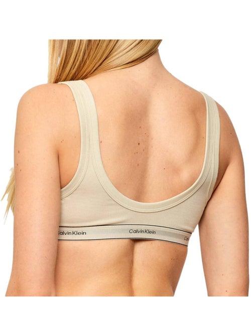 Soutien de mulher bege calvin klein jeans sem forro - Kiabi