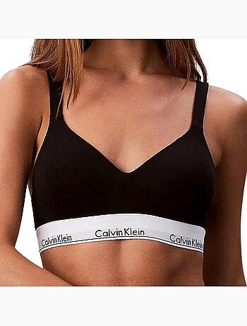 Soutien calvin klein jeans push-up rosa para mulher