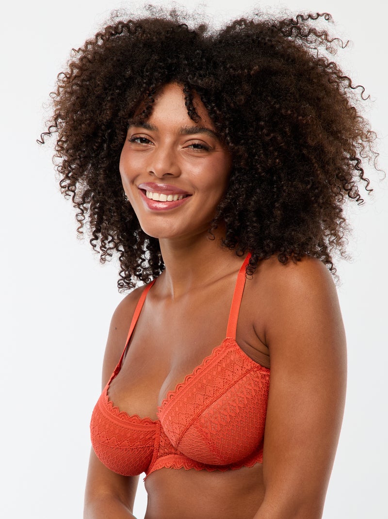 Soutien de renda com copa D/E/F Laranja - Kiabi