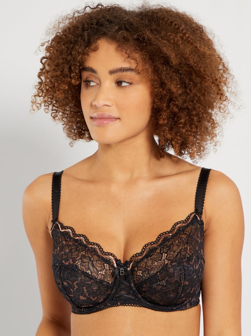 Soutien de renda floral 'Bestform' PRETO - Kiabi