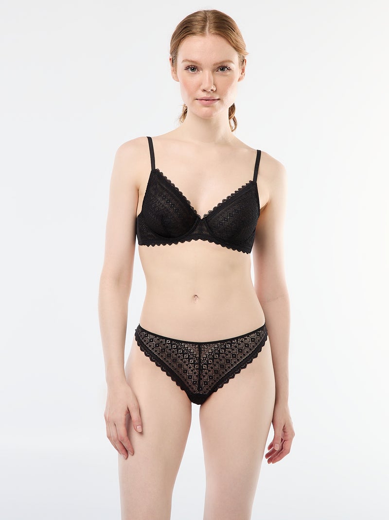 Soutien de renda transparente Preto - Kiabi