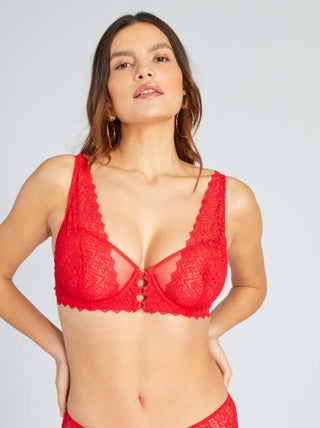 Soutien de tule e renda com laços