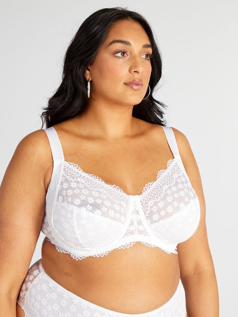 Plus Size White Bras