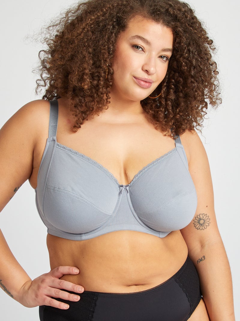 Soutien decotado em jersey AZUL - Kiabi