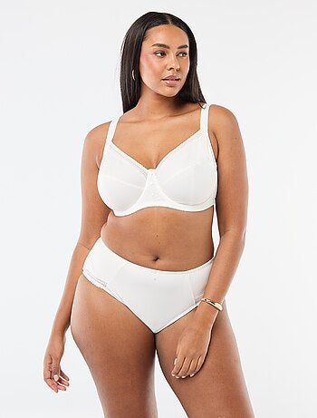 Soutien decotado em microfibra nervurada