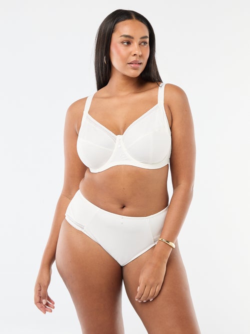 Soutien decotado em microfibra nervurada - Kiabi