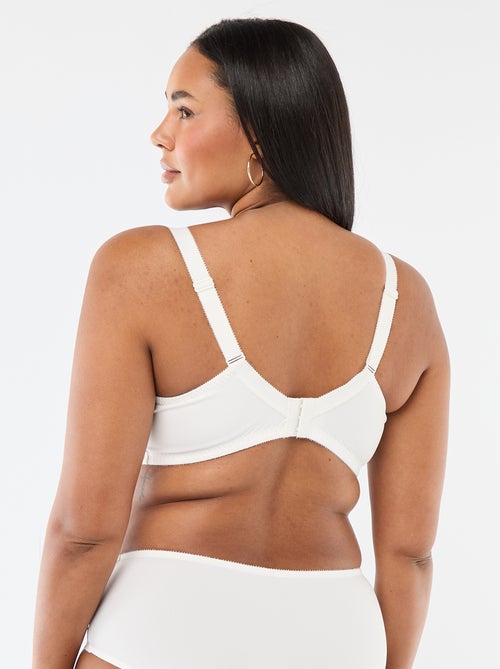 Soutien decotado em microfibra nervurada - Kiabi