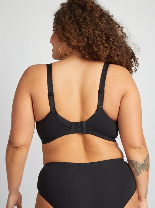 Soutien decotado em microfibra nervurada - Kiabi