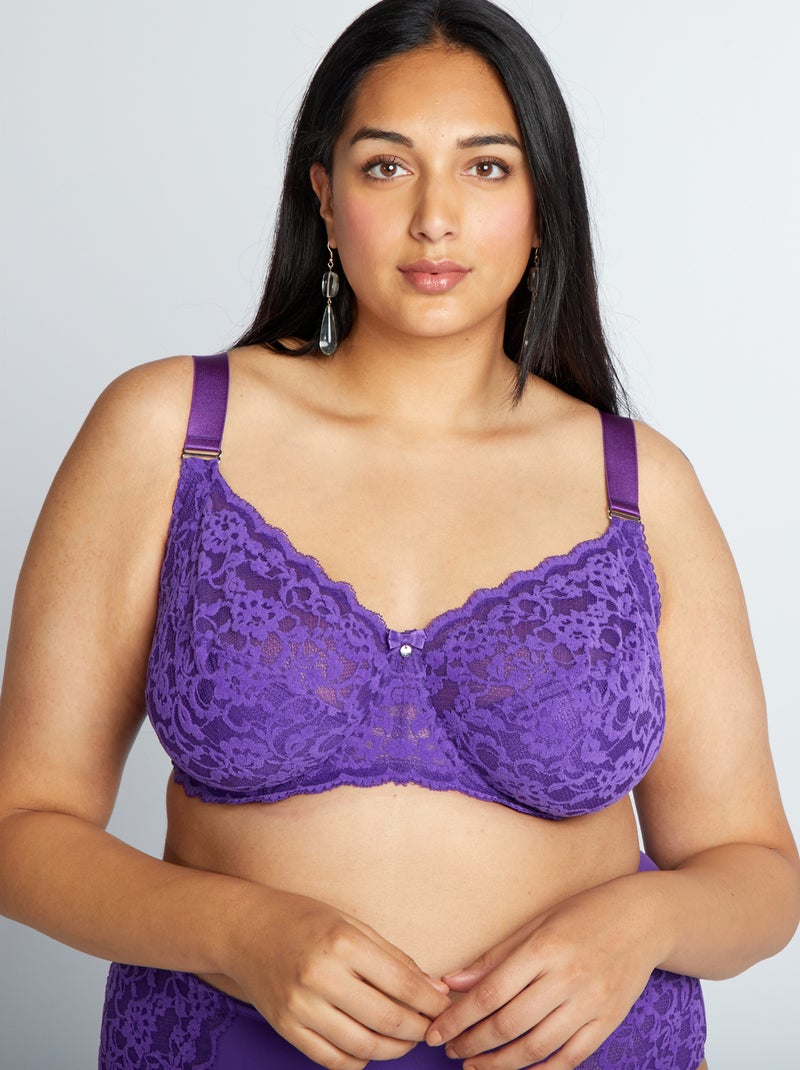 Soutien decotado em renda VIOLETA - Kiabi