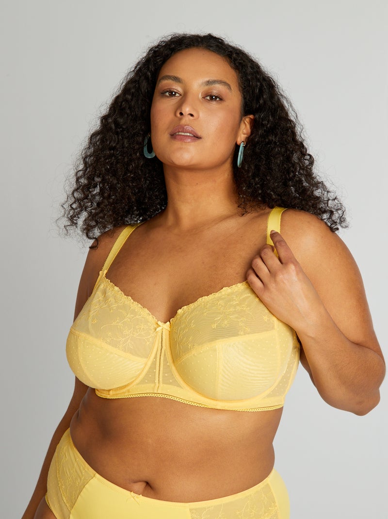 Soutien decotado em tule AMARELO - Kiabi