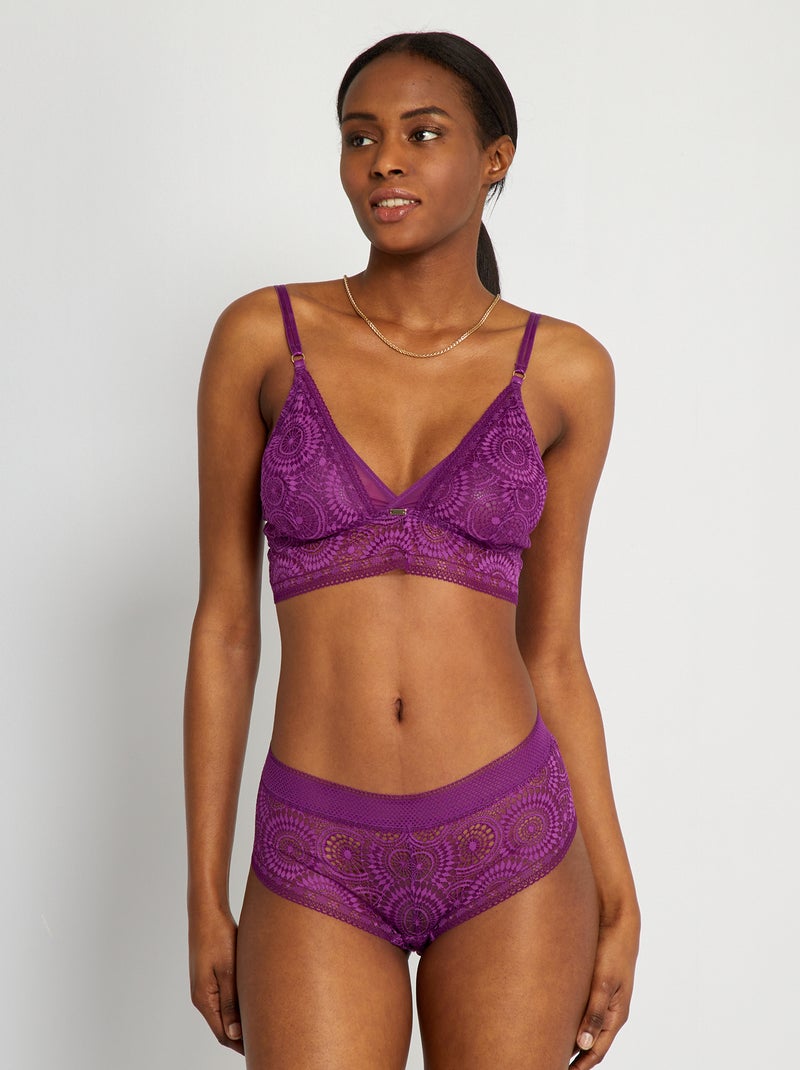 Soutien em forma de triângulo em renda VIOLETA - Kiabi