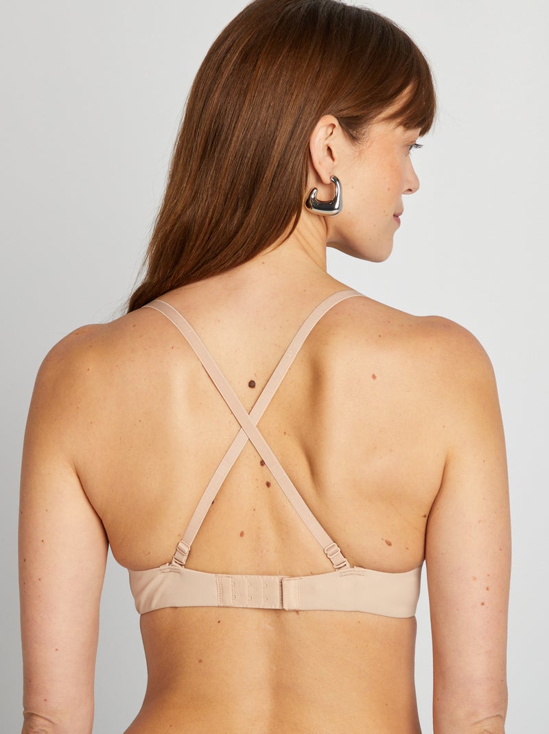 Soutien em forma de triângulo invisível em microfibra ROSA - Kiabi