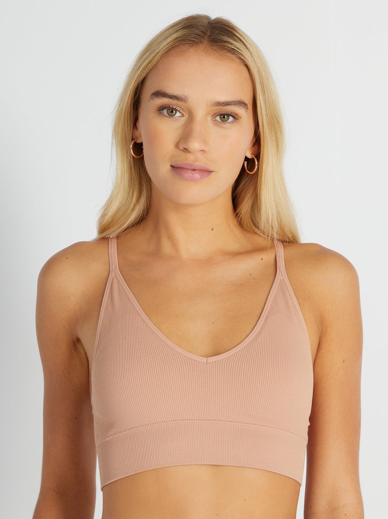 Soutien em forma de triângulo nervurado ROSA - Kiabi