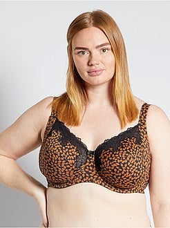 Soutien em microfibra com pormenor em renda - Kiabi