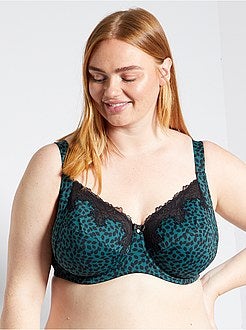 Soutien em microfibra com pormenor em renda - Kiabi