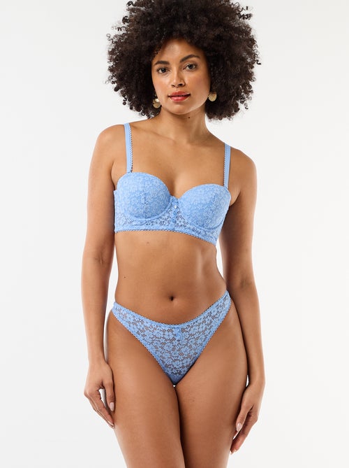 Soutien-gorge bustier em renda - Kiabi