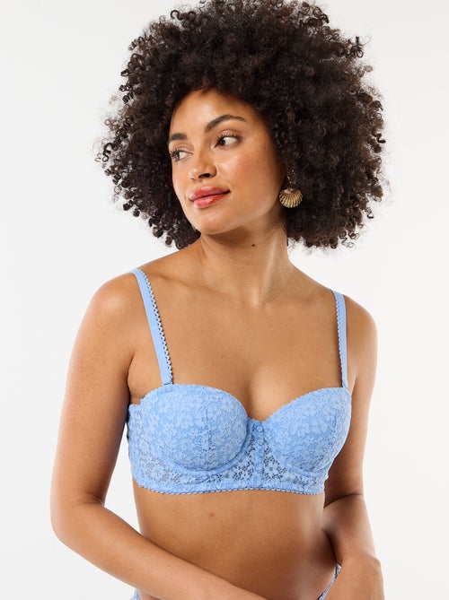 Soutien-gorge bustier em renda - Kiabi