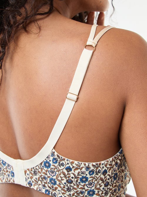 Soutien-gorge com aro e estampado - Kiabi
