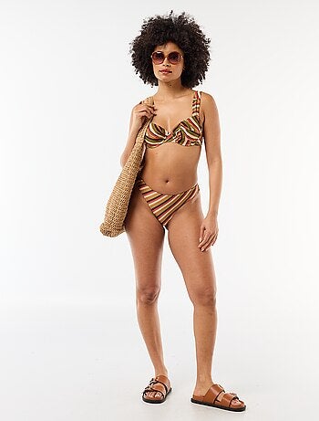 Soutien-gorge de banho em microfibra estampada