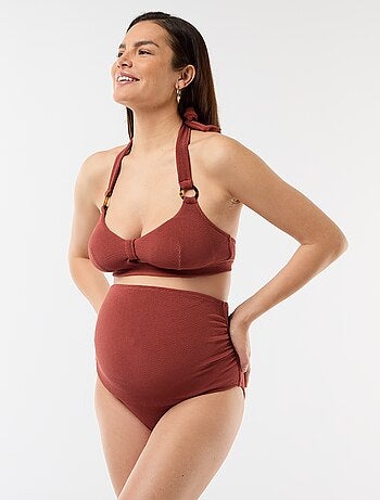 Soutien-gorge de banho maternidade com textura canelada