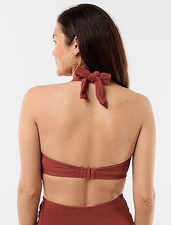 Soutien-gorge de banho maternidade com textura canelada