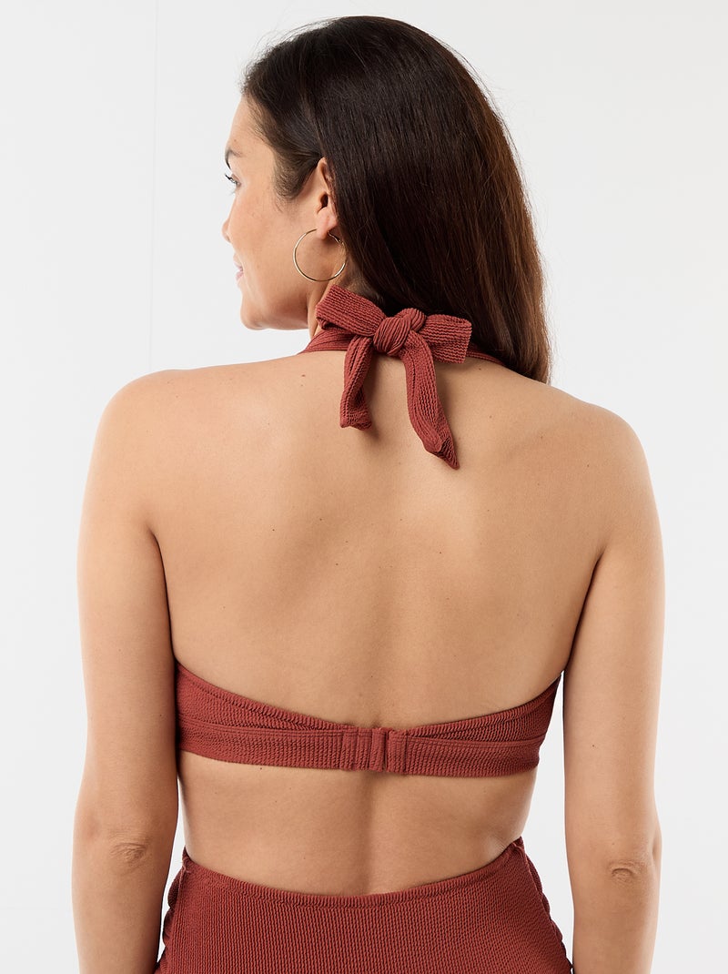Soutien-gorge de banho maternidade com textura canelada Castanho - Kiabi