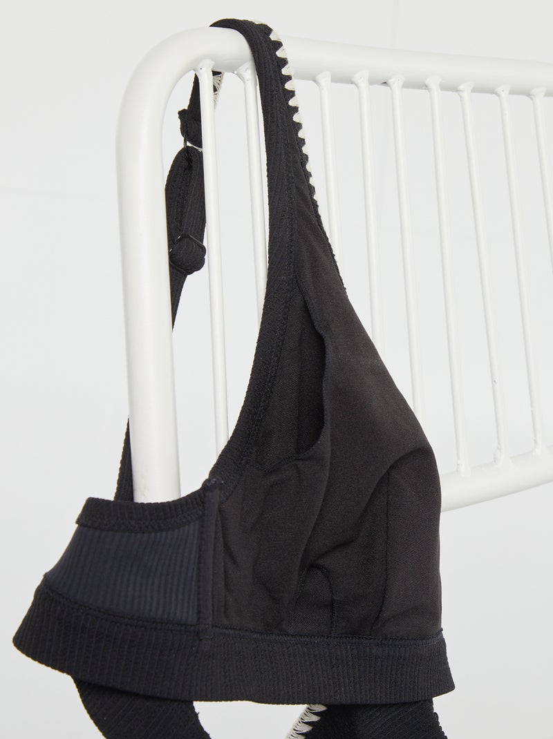 Soutien-gorge de banho pós-operatório em favo de mel Preto - Kiabi