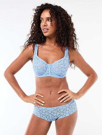 Soutien-gorge de renda envolvente copa D&E