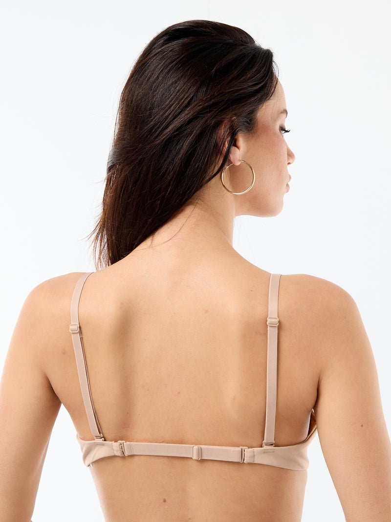 Soutien-gorge em microfibra com alças multi-posições Rosa - Kiabi