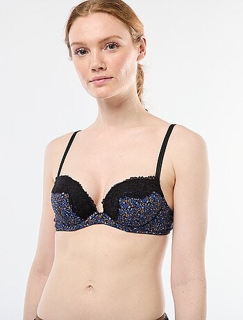 Soutien-gorge em microfibra estampado