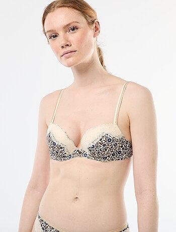 Soutien-gorge em microfibra estampado