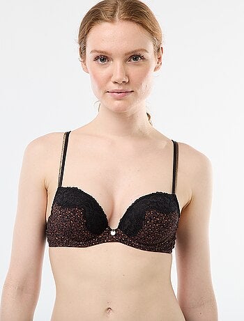 Soutien-gorge em microfibra estampado
