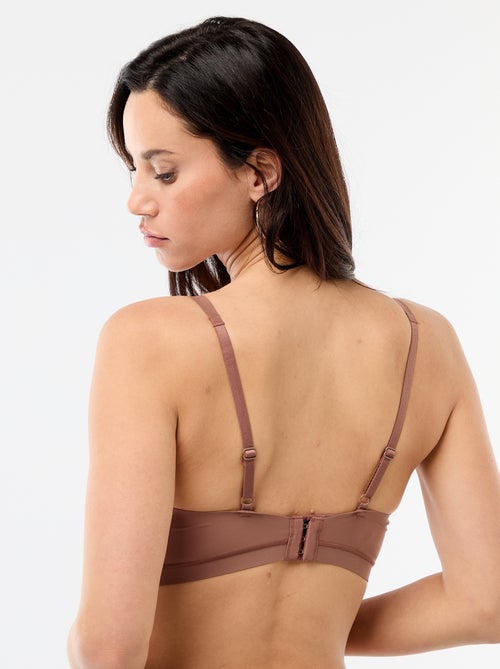 Soutien-gorge triângulo com bojo em microfibra - Kiabi