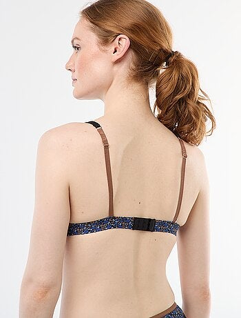 Soutien-gorge triângulo estampado sem aros