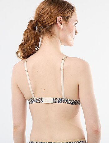 Soutien-gorge triângulo estampado sem aros